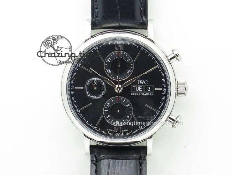 MIROTIME 0517 Portofino Automatic SS TWF 1:1 Best Edition Silver Dial Gold Markers on Brown Leather Strap A Bright 7203